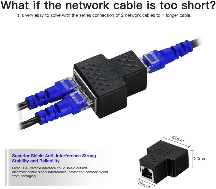 pedkit RJ45 Splitter Adapter Connector