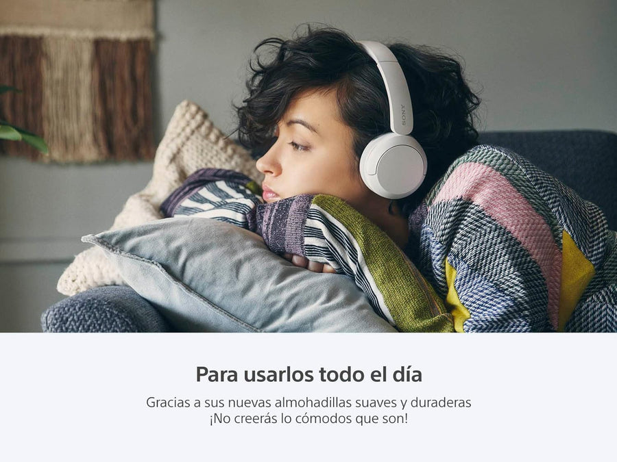 Sony WH-CH520 Wireless On-Ear Headphones Up to 50 Hours Battery Life