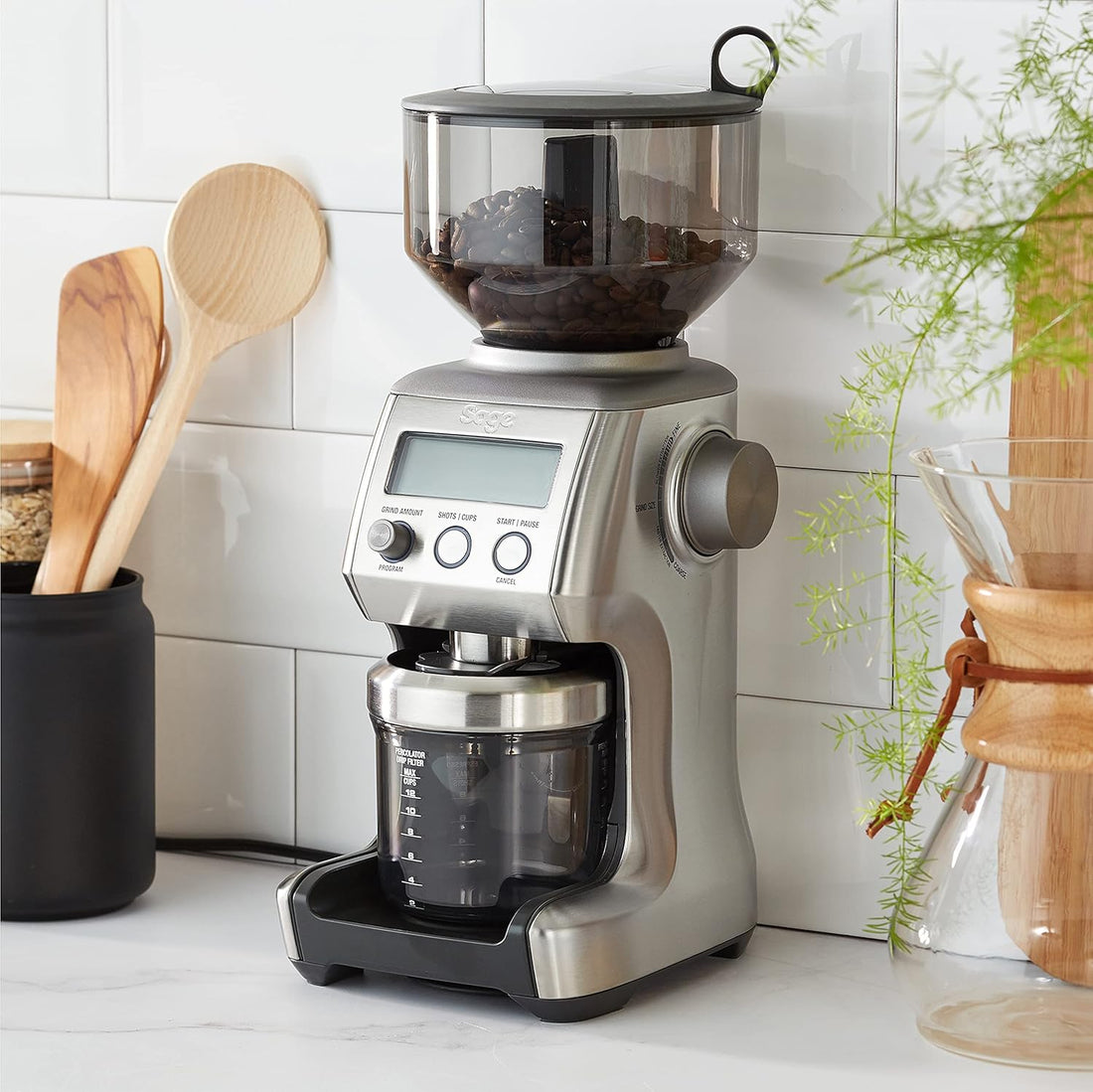 Sage - The Smart Grinder Pro - Conical Burr Coffee Grinder - with 60 grind settings