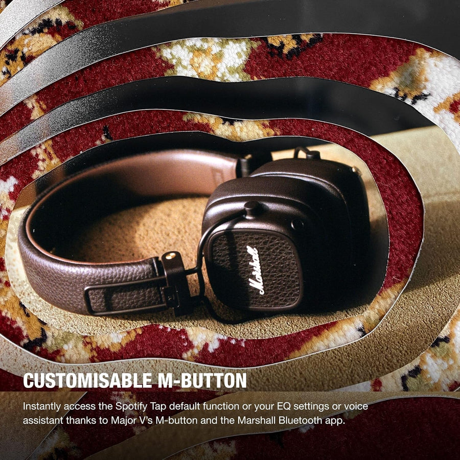 Marshall Major IV Foldable Bluetooth Wireless Headphones – 80+ Hours Playtime