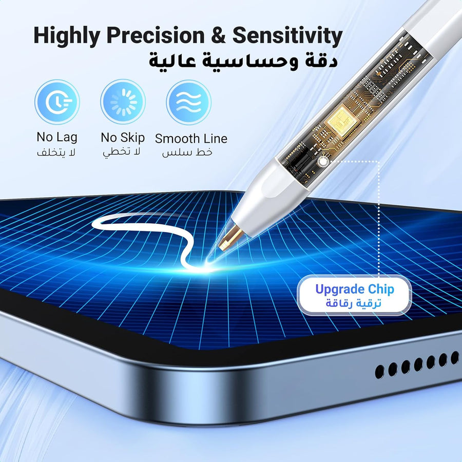 UGREEN Stylus Pen for Apple iPad LED Power Display Tilt Sensitivity Strong Magnetic Adsorption Palm Rejection