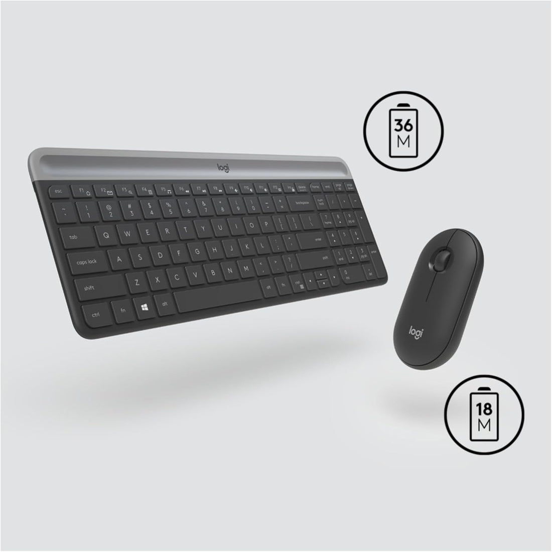 Logitech MK470 Slim Wireless Keyboard and Mouse Combo - Modern Compact Layout