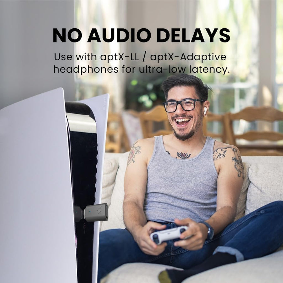 Avantree C81-Gaming - USB-C Bluetooth 5.3 Adapter Dongle for PS5 & Gaming Consoles