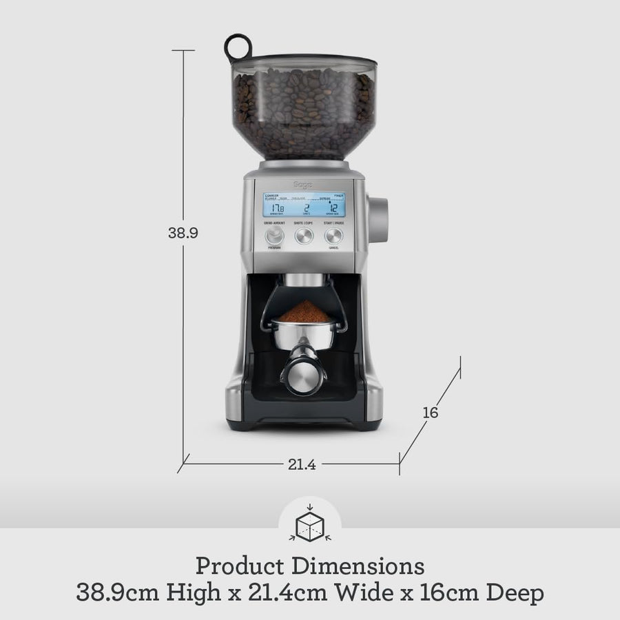 Sage - The Smart Grinder Pro - Conical Burr Coffee Grinder - with 60 grind settings