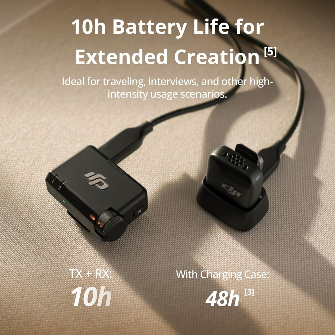 DJI Mic Mini (1TX+1RX), Ultralight, Detail-Rich Audio, Noise Cancelling, Automatic Limiting, Wireless Mic for Camera/iPhone/Android, Vlog, 400m Transmission- UAE Version, DJI Official Warranty Support