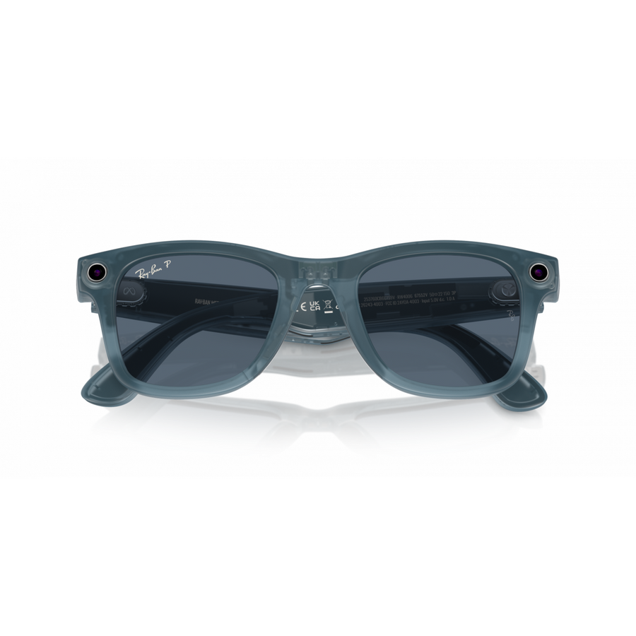 Meta Ray-Ban Wayfarer 53/22/155 Matte Jeans Polar Dusty Blue