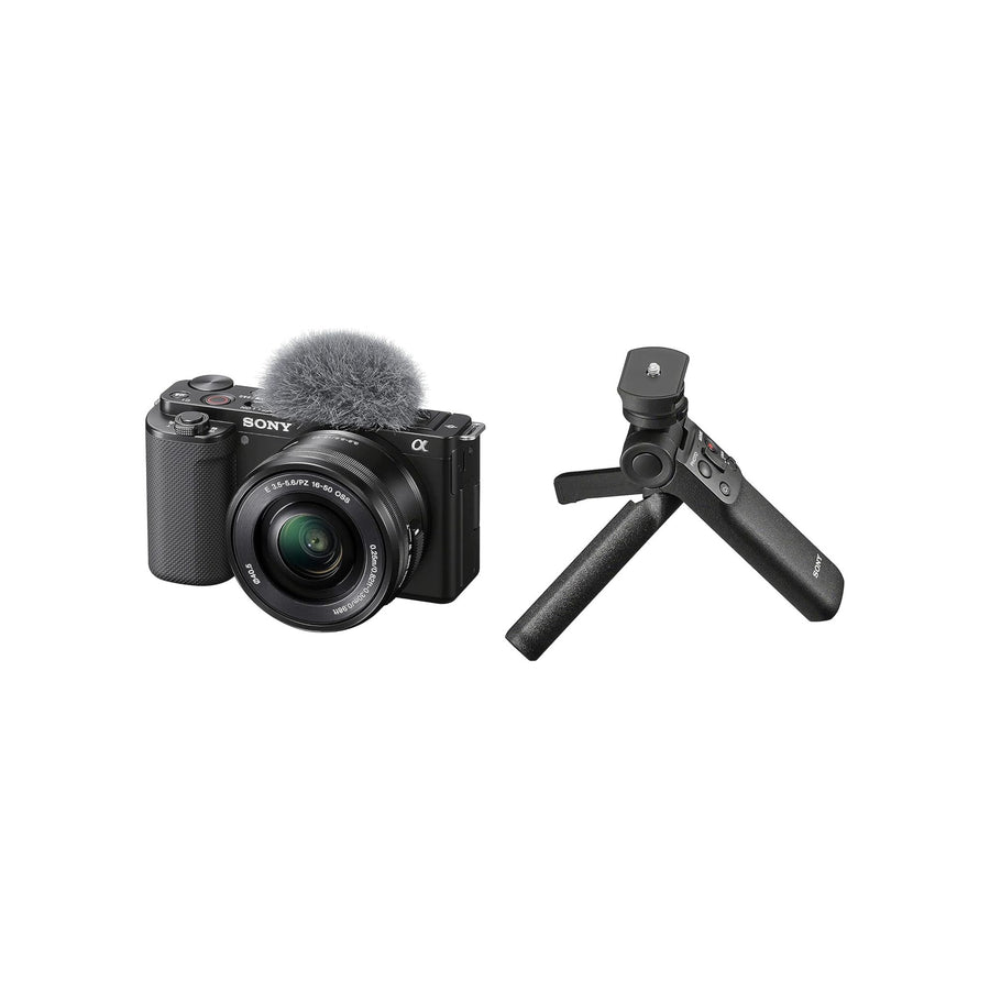 Sony Alpha ZV-E10L Interchangeable Lens Vlog Digital Camera with 16-50 mm Lens and Free Sony Wireless Grip with remote control and tripod feature