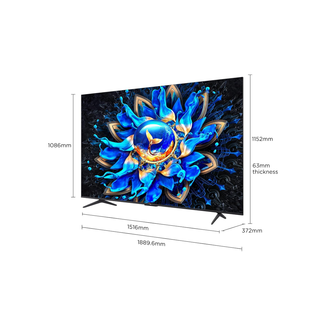 TCL Television 85 Inch Smart TV 4K QLED Colorful Quantum Crystal HDR 10+ Gaming Google TV