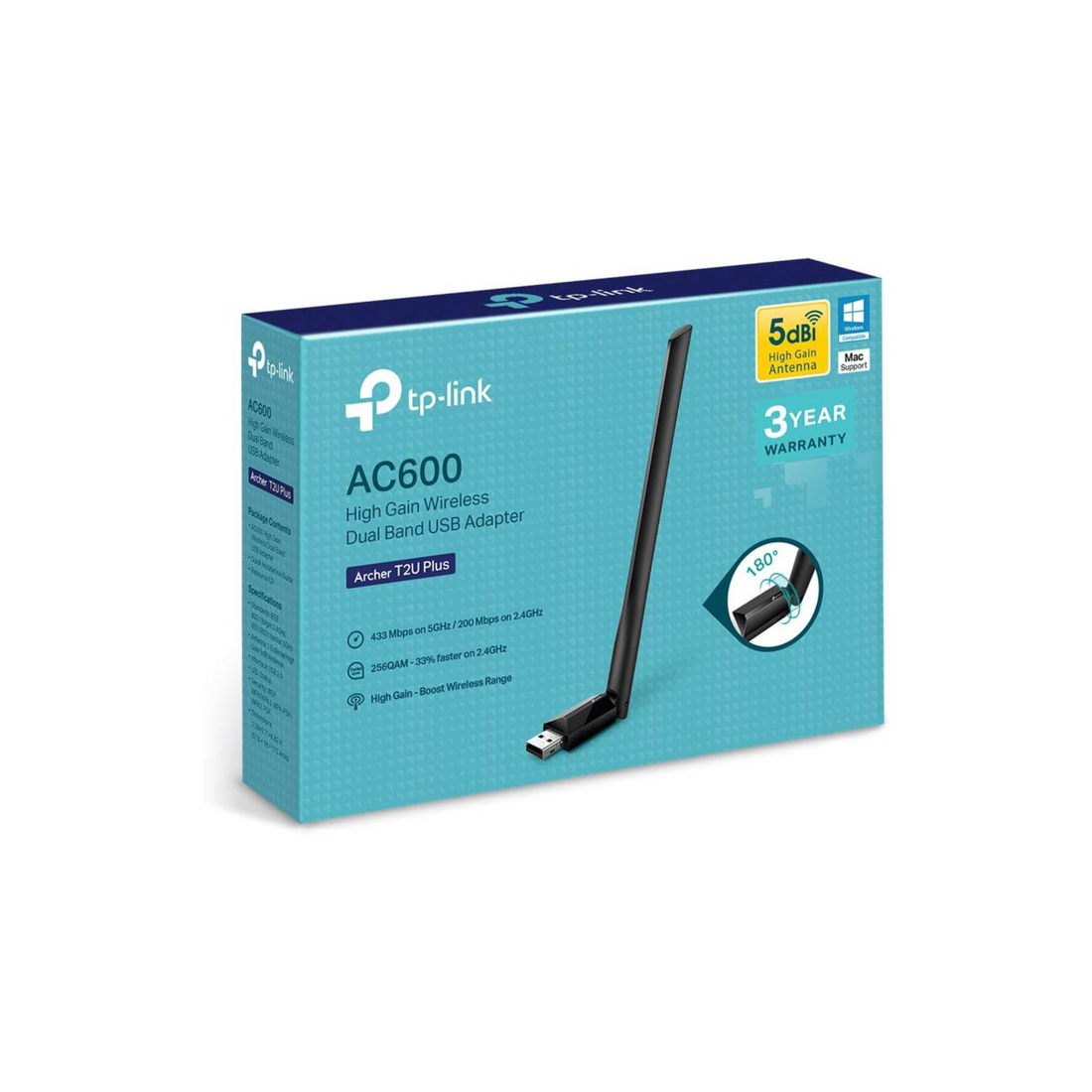 TP-Link AC600 High Gain USB Wi-Fi Dongle