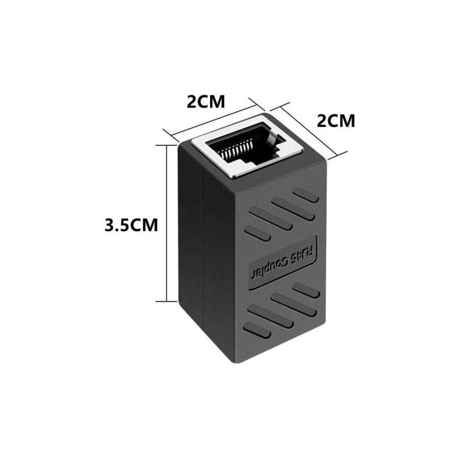 2-Pack RJ45 Female-to-Female Ethernet Coupler -Support Cat6/Cat6a/Cat5e LAN Extender Joiner Adapter