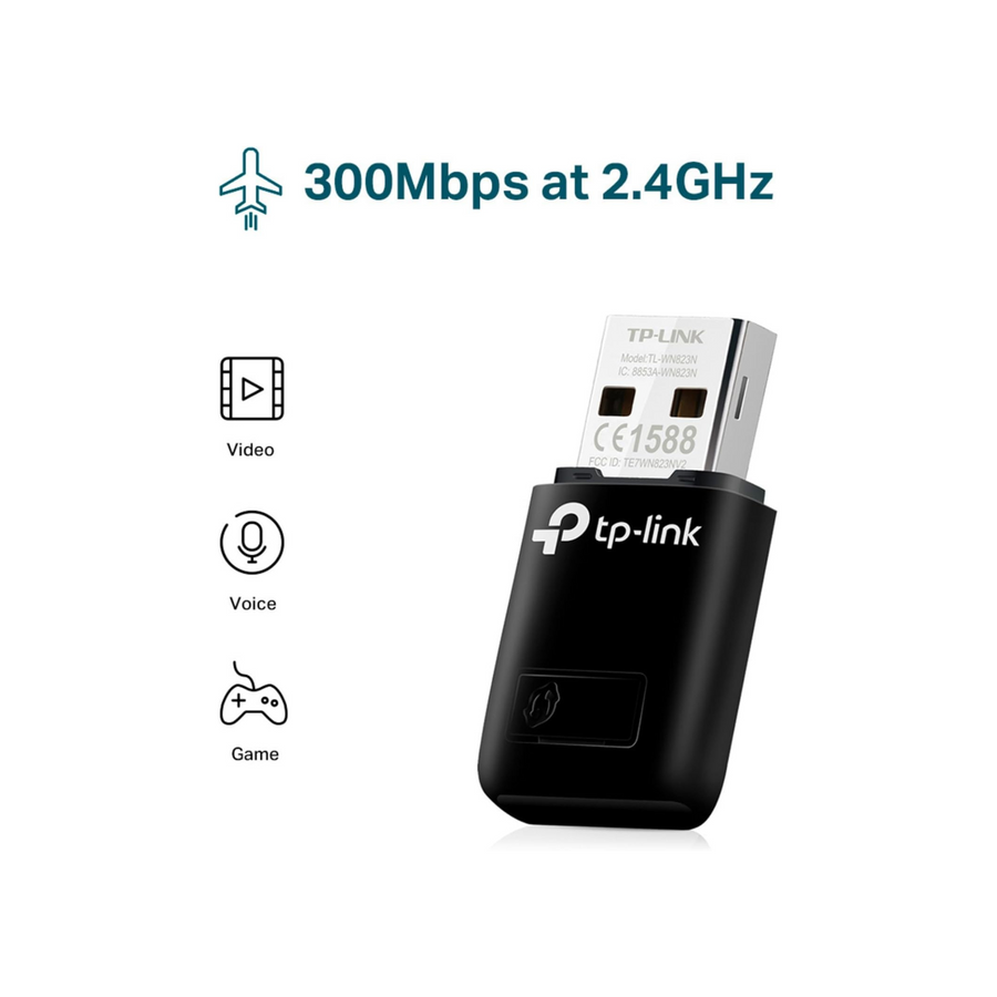 TP-LINK TL-WN823N 300 Mbps Mini Wireless N Adapter
