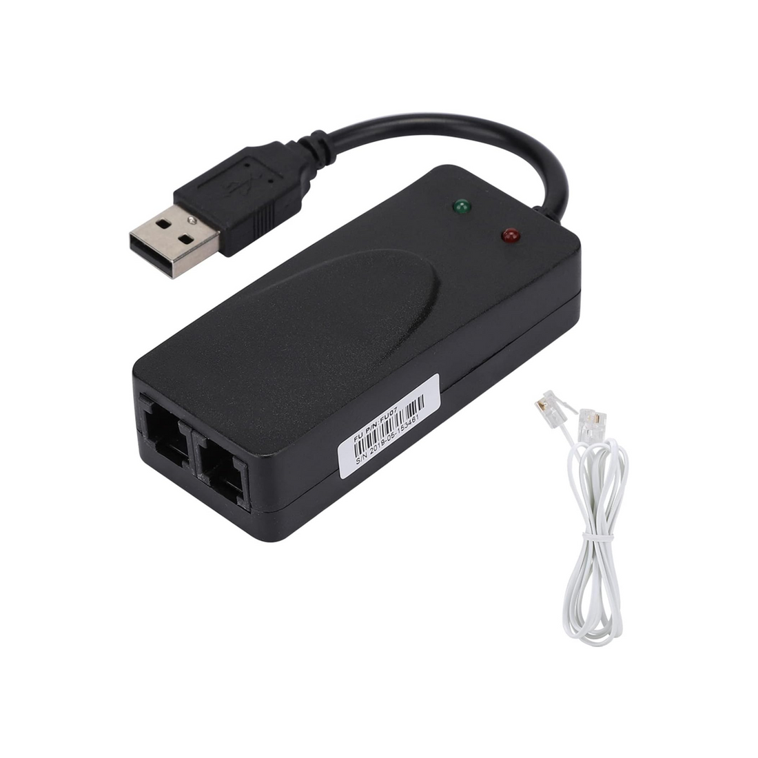 KOSDFOGE Normal Dial Up Modem,Fax Modem Dual Port USB2.0 56K External Modem Driver for Win 7/Win 8/Win 10/Win XP