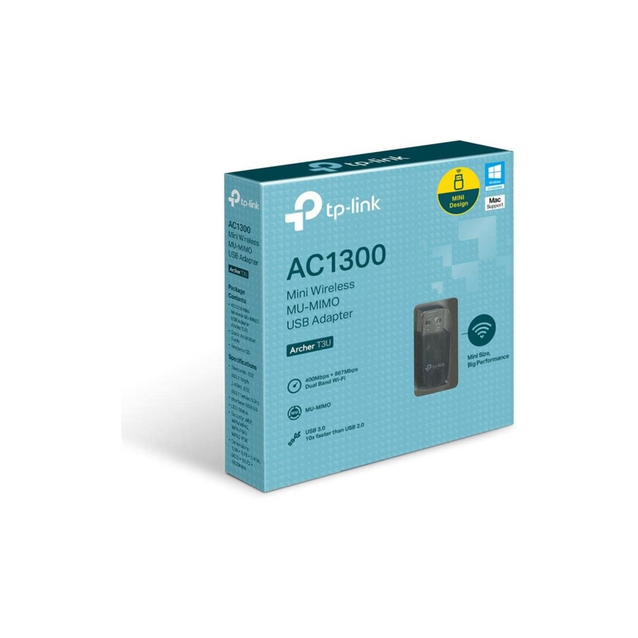 TP-Link AC1300 USB WiFi Adapter(Archer T3U)- 2.4G/5G Dual Band Wireless Network Adapter for PC Desktop