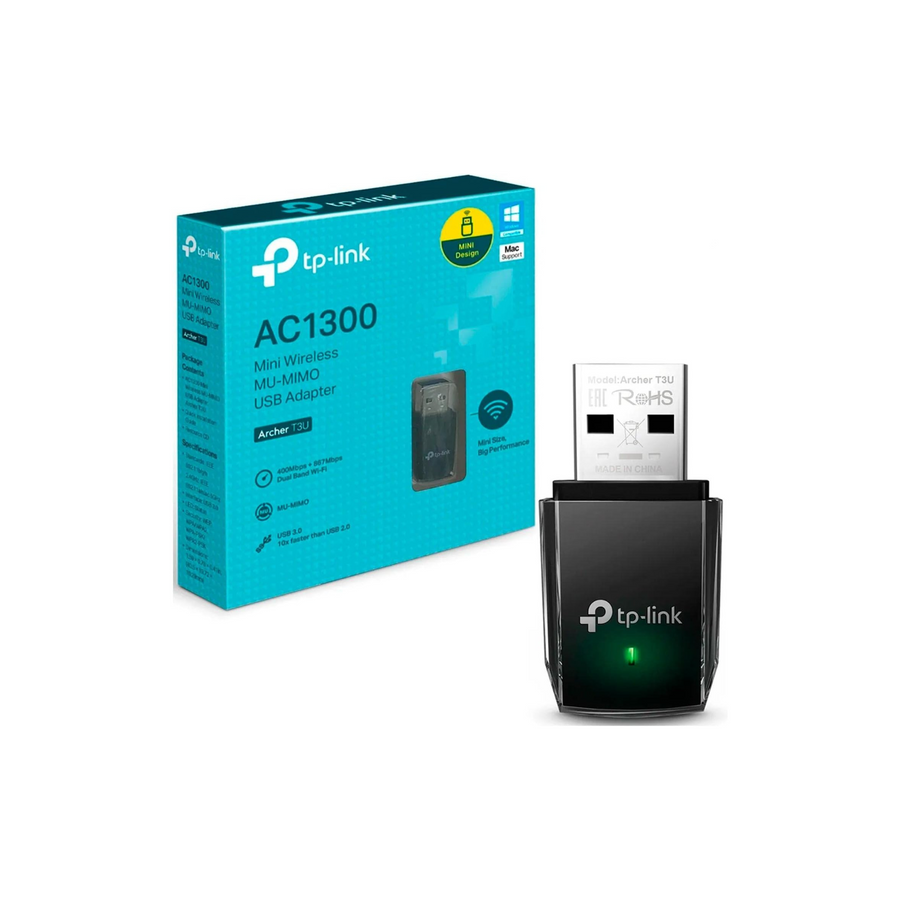 TP-Link AC1300 USB WiFi Adapter(Archer T3U)- 2.4G/5G Dual Band Wireless Network Adapter for PC Desktop