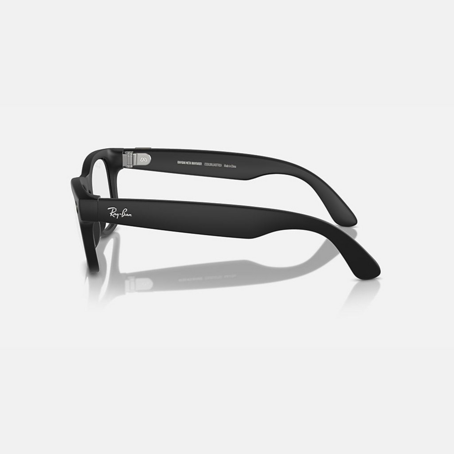 Meta Ray-Ban Smart Glasses 50/22/150 Wayfarer Matte Black/Clear to G-15 Green Transitions RW4006