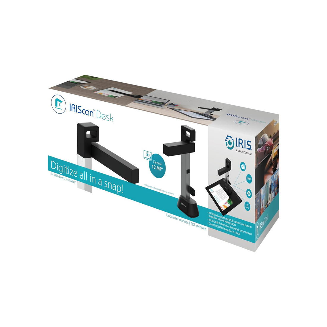 IRIScan Desk 6-Document Scanner,Auto-Flatten & Deskew Tech