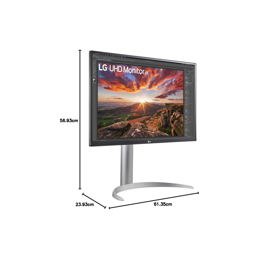 LG 27UP850N 27 Inch IPS 4K UHD VESA DisplayHDR 400 USB-C Monitor- White