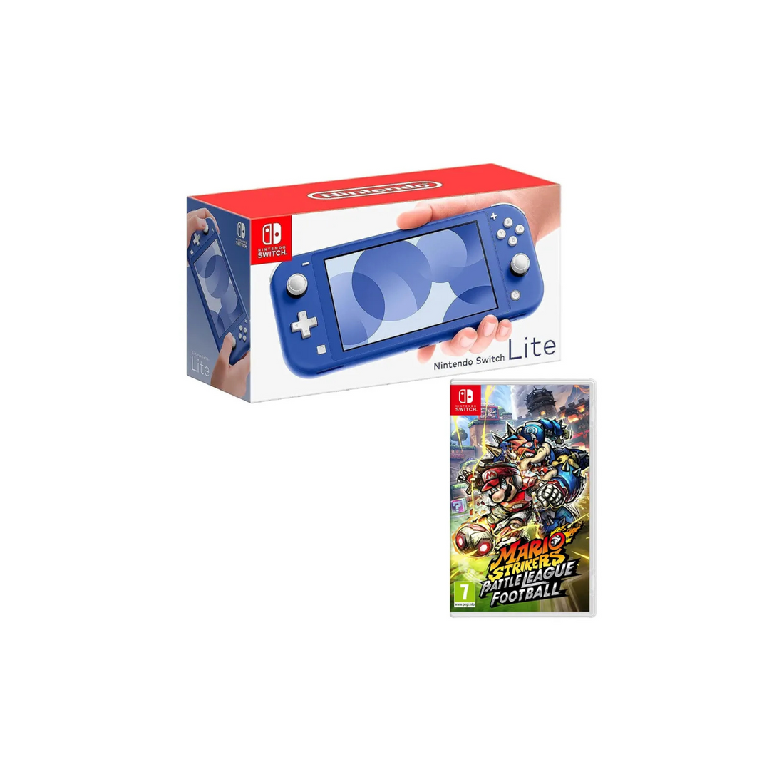 Nintendo Switch Lite – Blue with Mario Strikers