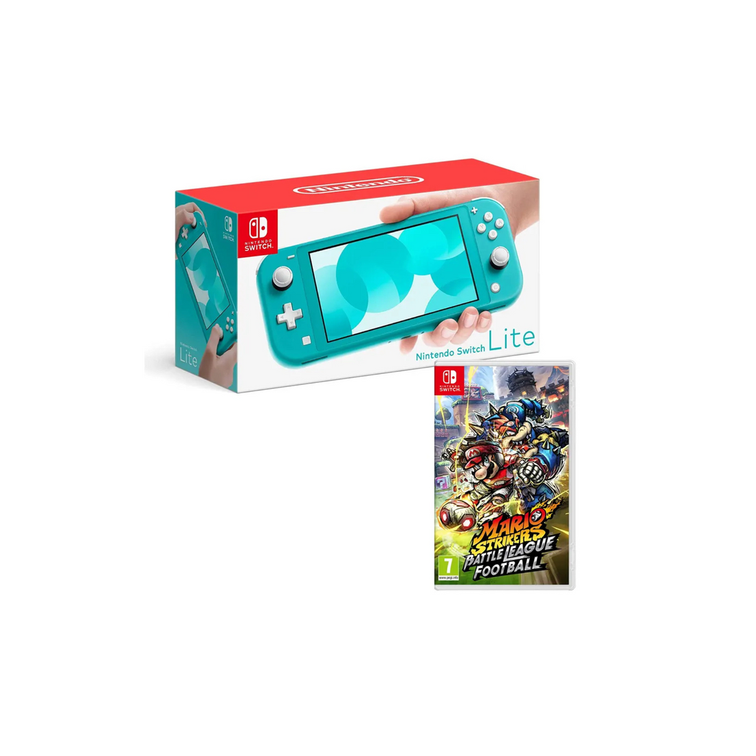 Nintendo Switch Lite – Turquoise with Mario Strikers