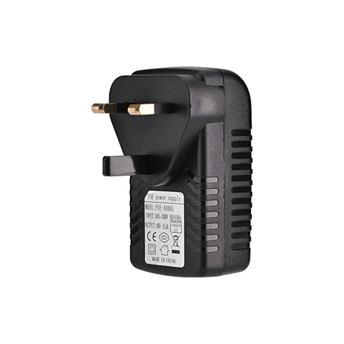 sjlerst POE Power Supply,48V 0.5A Wall POE Injector Ethernet Adapter IP Phone/Camera Power Supply,for POE or Non POE devices via only an Ethernet cable(UK)