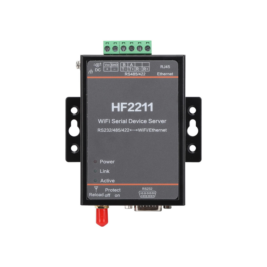 Trisar HF-2211 Serial Port Server with RS232/485/422 to WiFi Ethernet Data Transmission