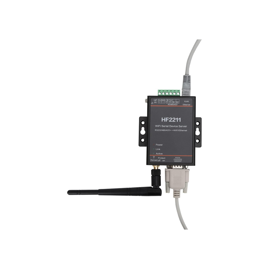 Trisar HF-2211 Serial Port Server with RS232/485/422 to WiFi Ethernet Data Transmission