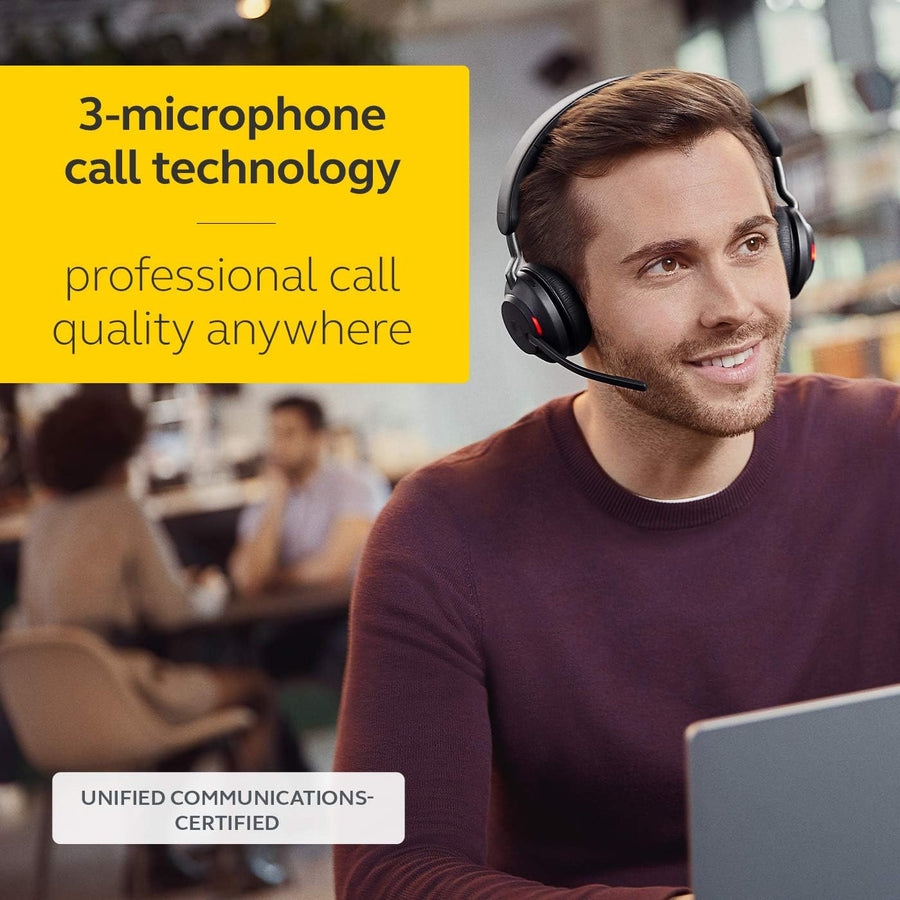 Jabra Evolve2 65 Wireless PC Headset with Charging Stand