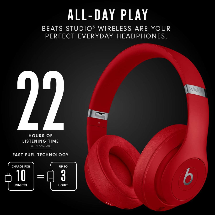 Beats Studio3 Wireless Over‑Ear Headphones Red