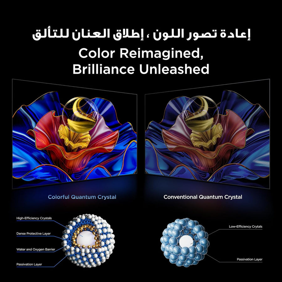 TCL Television 75 Inch Smart TV 4K QLED Colorful Quantum Crystal HDR 10+ Gaming Google TV