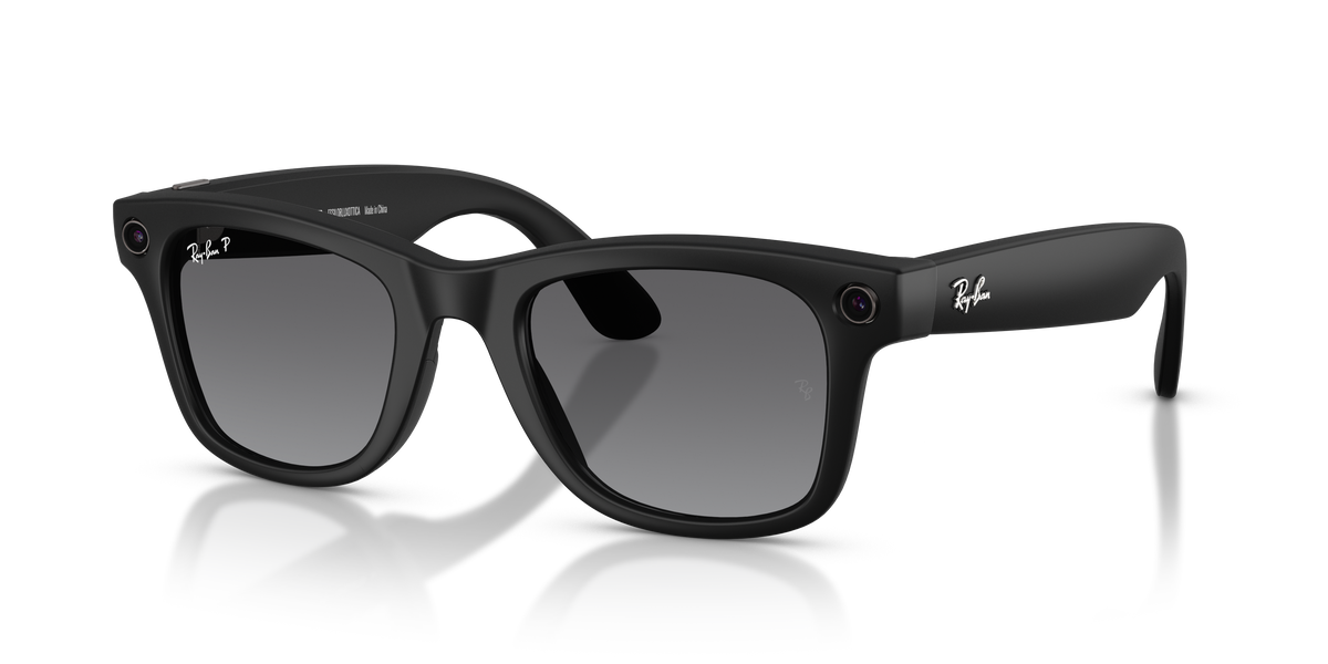 Ray-Ban Meta Wayfarer (Gen 2) RW4012 - Matte Black, Polarized Gradient Graphite, Size 50-22