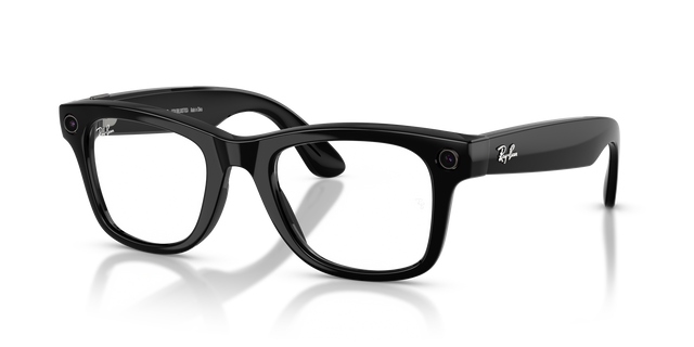 Ray-Ban Meta Wayfarer (Gen 2) RW4012 - Shiny Black, Clear to Graphite Green Transitions, Size 50-22