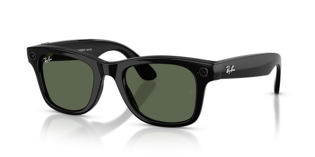 Ray-Ban Meta Wayfarer (Gen 2) RW4012 - Shiny Black, G-15 Green, Size 53-22