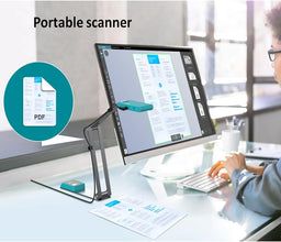 IRIScan Visualizer Webcam Document Camera v7: 4K UltraHD-13MP, 4in1, Viewer, A3 Scanner, Portable Scanner, Video Conference,AI Micro Noise Cancellation,Auto Focus,LED,USB,WinMac (4K-13MP)