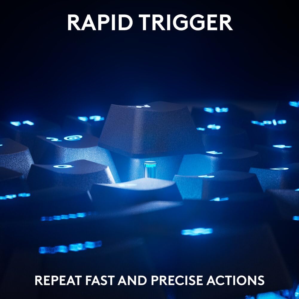 Logitech G PRO X TKL RAPID Tenkeyless Wired Gaming Keyboard With Magnetic Analog Switches, Rapid Trigger Mode, Adjustable Actuation, and Customizable RGB Lighting - Black