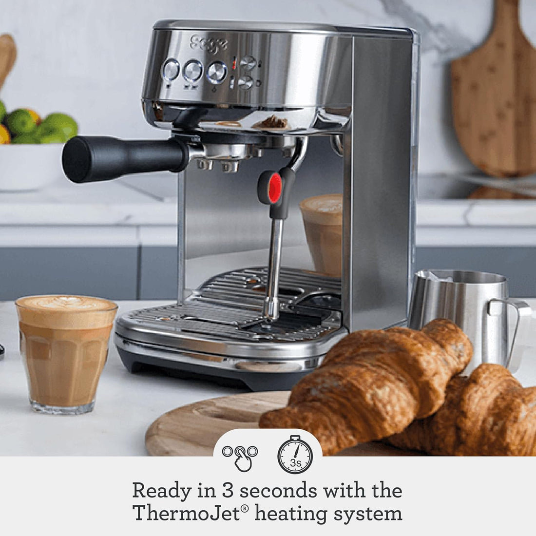 Sage - The Bambino Plus - Compact Coffee Machine with Automatic Milk Frother