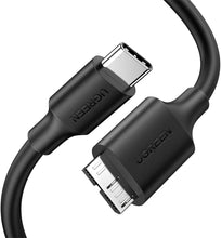 UGREEN USB C Hard Drive Cable 0.25M Micro B to Type C Lead compatible for USB 3.0 External Portable SSD HDD Like WD My Passport,Seagate Expansion/Backup Plus,Toshiba Canvio,LaCie Rugged,Maxtor,Samsung