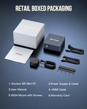 GMKtec Mini PC 5825U, M5 Plus Dual LAN 2.5G Desktop Computer Windows 11 Pro, AMD Ryzen 7 5825U (8C/16T 4.50Ghz), 16G DDR4 RAM + 512GB Hard Drive PCle SSD, WiFi 6E, USB3.2, USB-C, BT 5.2, DP, HDMI