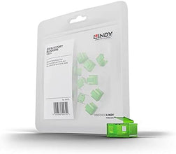 LINDY 20 x RJ-45 Port Blockers without Key - Green