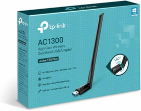 TP-Link Archer T3U Plus AC1300 High Gain USB WLAN Stick Adapter with Antennas (up to 867 Mbps 5GHz, 400 Mbps 2.4GHz, Compatible with Windows 11/10/8.1/8/7, Mac OS 10.15 and above)