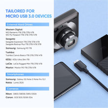 UGREEN USB C Hard Drive Cable 0.25M Micro B to Type C Lead compatible for USB 3.0 External Portable SSD HDD Like WD My Passport,Seagate Expansion/Backup Plus,Toshiba Canvio,LaCie Rugged,Maxtor,Samsung