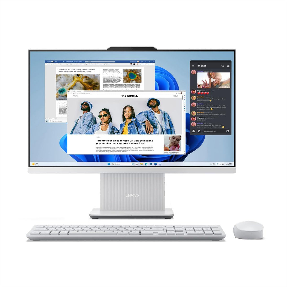 Lenovo AIO 24IRH9 23.8" FHD Anti Glare IPS 100Hz Display, Core i7-13620H, 16GB RAM, 512GB SSD,Integrated UHD Graphics, 2X3W HARMAN, Eng-Arb Wirelss KB+mouse, Win 11, Cloud Grey [F0HN0084AX)
