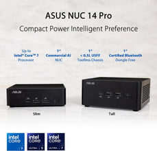 ASUS NUC 14 Pro Tall Full System Mini PC with Intel 14th Gen Core Ultra 7 155H, 32GB DDR5 RAM, 1TB PCIe G4x4 NVMe SSD, Thunderbolt 4,Win 11 Pro, Toolless Chassis Access, VESA Mount Included