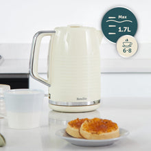 Breville VKT251 Kettle, 18/8 Stainless Steel, Cream