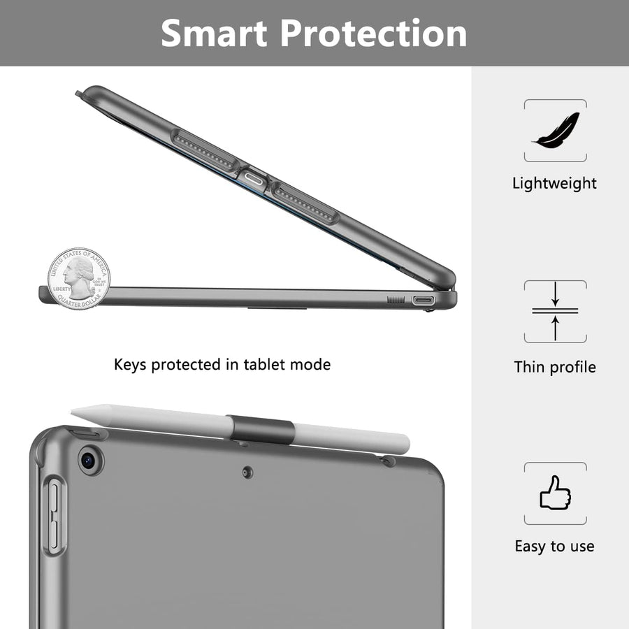 TQQ Touchpad Keyboard Case for iPad 10.2 9th/8th/7th Gen