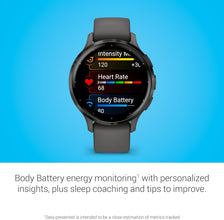 Garmin Amoled Smart Watch Venu 3S | Advanced Health and Fitness Features with Upto 10 Days of Battery Life, Voice Functionality, Music Storage| Touchscreen Watch with Built-in Sports Apps
