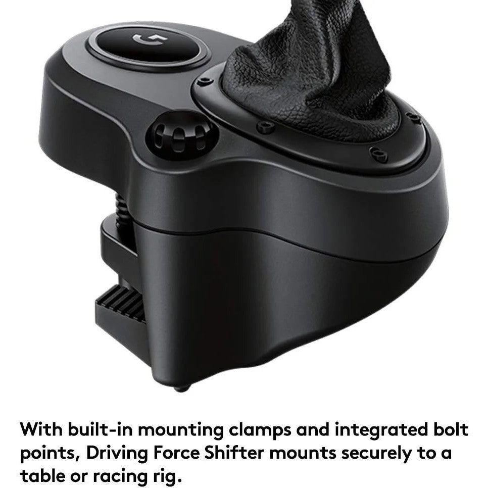 Logitech Driving Force Shifter for G29 G920 G923 – 6-Speed Racing Gear Shifter with Push-Down Reverse, Black, Open Box – Like New, Fully Working