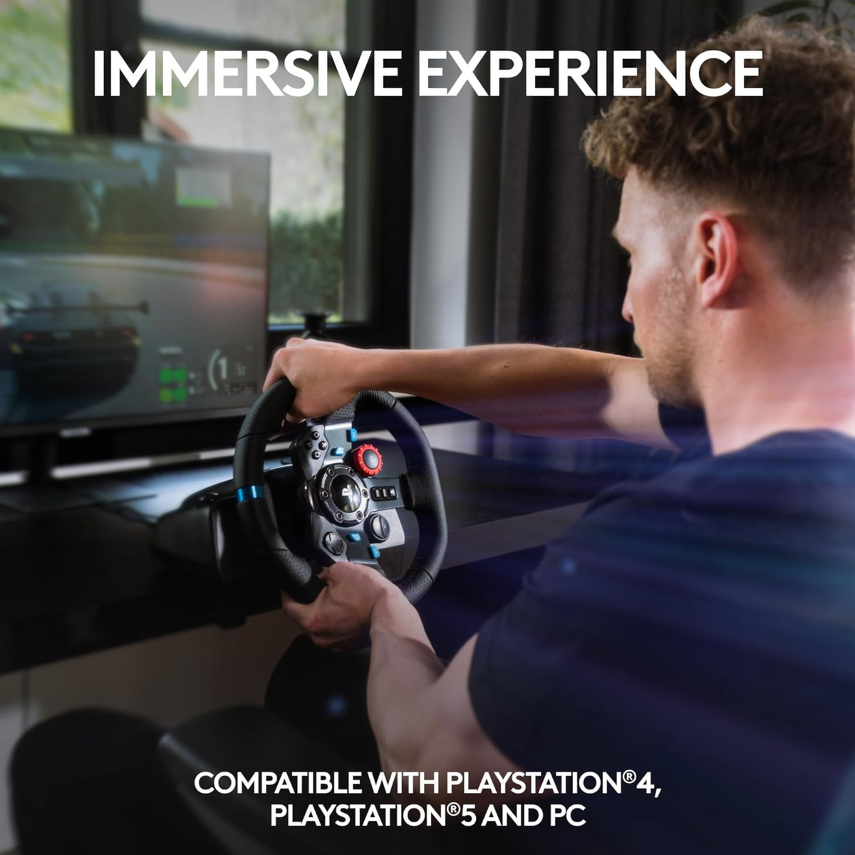 Logitech G29 Driving Force Racing Wheel And Floor Pedals,  Black & Driving Force Racing Shifter For G29 And G920 Driving Force Racing Wheels, Black
