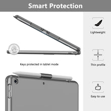 TQQ Touchpad Keyboard Case for iPad 10.2 9th/8th/7th Gen, Keyboard Case for iPad 9th Generation/8th/7th Gen-360° Rotatable Protective Cover with Pencil Holder (Gray)