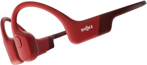 SHOKZ OpenRun Wireless Bone Conduction Headphones, Open-Ear Bluetooth Earphones with Mic, Waterproof Sports Headset with 8H Playtime for Running Workout (Solar Red)