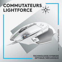 Logitech G Logitech G502 X Wired Gaming Mouse - LIGHTFORCE hybrid optical-mechanical primary switches, HERO 25K gaming sensor, compatible with PC - macOS/Windows - White